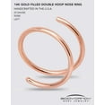 thumbnail image 4 of Body Candy Double Hoop Nose Ring 14k Gold Filled and 925 Silver for Women and Men Spiral Nose Jewelry for Single Piercing Handmade in USA, 4 of 8