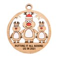 thumbnail image 1 of OUSITAID Christmas Decorations Wooden Small Pendant Christmas Tree Decoration Pendant, 1 of 1