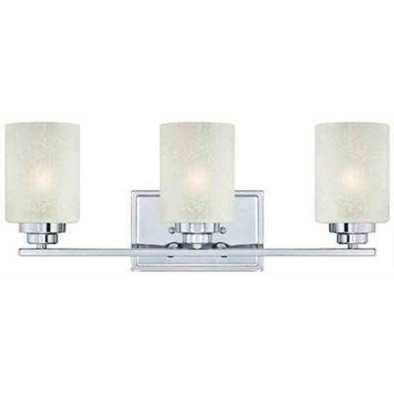 Westinghouse Hansen 3 Light Wall Fixture Chrome Finish White Linen Glass