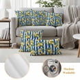 thumbnail image 2 of 2 Pack Outdoor Waterproof Throw Pillow Covers,Farm Watercolor Lemon Green Leaves Decorative Square Patio Pillowcases for Chair Couch Sofa 16x16in, 2 of 9