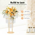 thumbnail image 3 of Modern Freestanding Wedding Gold Crystal Flower Stand Crystal Flower Stand Round Pedestal Stand, 3 of 19