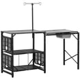 thumbnail image 1 of Portable Folding Camping Kitchen Station, Aluminum & Steel BBQ Prep Table with 3 Side Tables, 2 Shelves, Sink & Lamp Stand, Black, for RV, Picnic, Outdoor Cooking, with Bag, 1 of 7