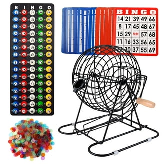 ビンゴゲーム Free Shipping! W420040 Deluxe Wooden Bingo Game Set with Metal