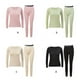 thumbnail image 5 of Sonducket 1 Juego de ropa interior térmica para mujer, ropa de dormir de poliéster de repuesto de manga larga de Color sólido para invierno y otoño Ropa interior Negro 2XL Sonducket AP013750-12, 5 of 6