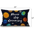 thumbnail image 2 of Throw Pillow Cover Cute Outer Space Planets and Star Cluster Solar System Moon and Comets Sun Cosmos Decorative Pillow Case Home Decor 20x12 Inches Pillowcase, 2 of 6