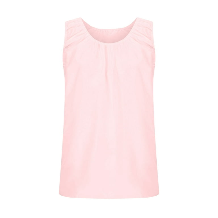 トップス juvyy JUUYY Womens Tank Tops Solid Color Sleeveless Wrinkle Spaghetti