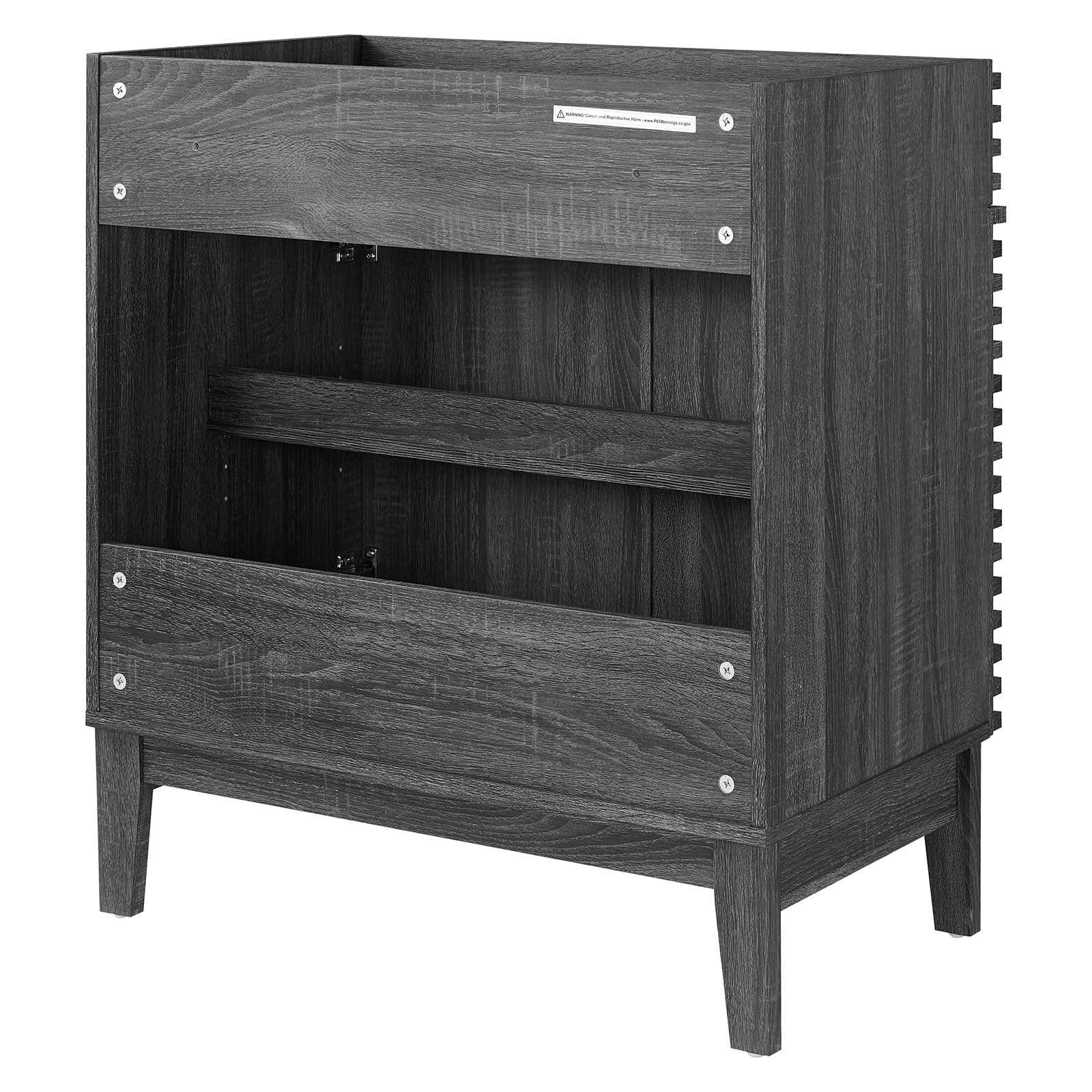 Modway Render 30" Bathroom Vanity Cabinet (Sink Basin Not Included) in Charcoal