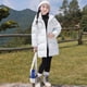thumbnail image 5 of Parkas de manga larga unisex, chaqueta de plumón de color liso, mediana a larga, informal, gruesa, de invierno, blanca, con capucha, de manga larga, abrigo de poliéster para niños., 5 of 8