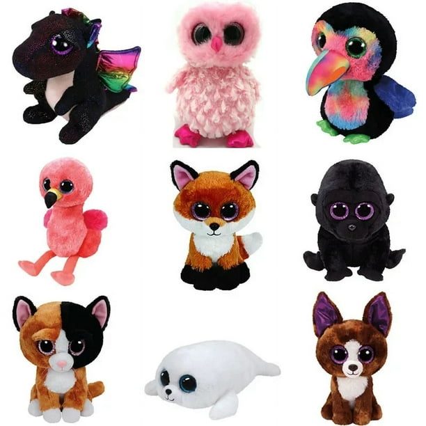 Peluches Grandes Animales De Dibujos Animados Adorables Con Ojos