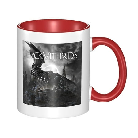 

Black Veil Brides Ceramic Mug For Men And Women Cute Coffee Water Mug Cup For Christmas Holiday Unique Design With Handle For Home Office Decorative Coffee Tea Cup For Women Men 11 Oz Red