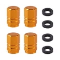 thumbnail image 4 of Sidaley Paquete de 4 vástagos de válvula de aire de neumático de coche, tapa de polvo de neumático de camión de aluminio, repuesto de Oro 10piezas, 4 of 6