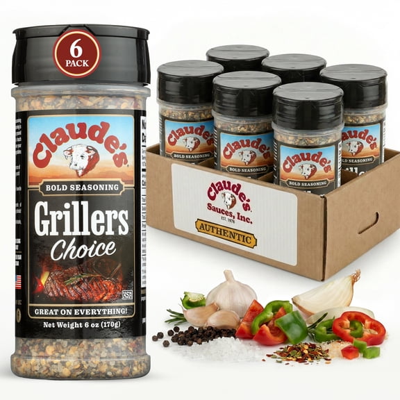 Claude’s Rub Griller’s Choice Seasoning 6 Pack, 6 oz Each, Versatile Dry Rub