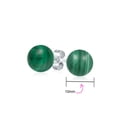 thumbnail image 5 of Bling Jewelry Womens Classic 10MM Natural Stone Bead Ball Stud Earrings .925 Sterling Silver, 5 of 5
