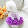 thumbnail image 2 of Vestido para perros ANIAC Butterfly Tutú morado para perros pequeños, 2 of 5