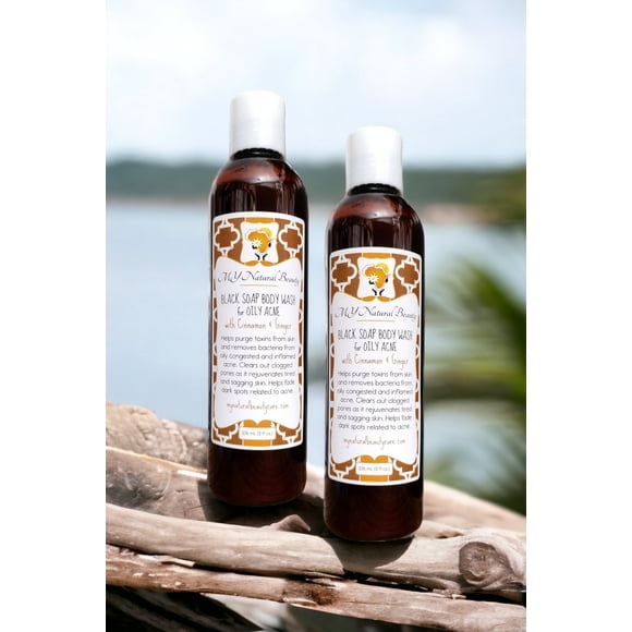 BLACK SOAP BODY WASH | for OILY ACNE - 2 x 8 oz.