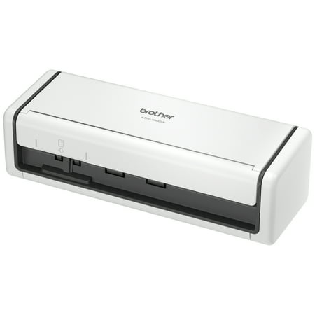 Brother - ADS-1800W Compact Wireless Duplex Desktop Scanner with Single Pass Double-Sided Scanning - White