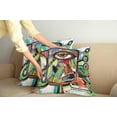 thumbnail image 3 of Ambesonne Colorful Throw Pillow Cover 2 Pack, Retro Doodle Birds, 16", Multicolor, 3 of 6