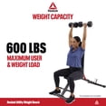thumbnail image 3 of Reebok Adjustable Utility Bench – 600 lb Capacity, 6-Position Adjustment, Heavy-Duty Steel, 3 of 9
