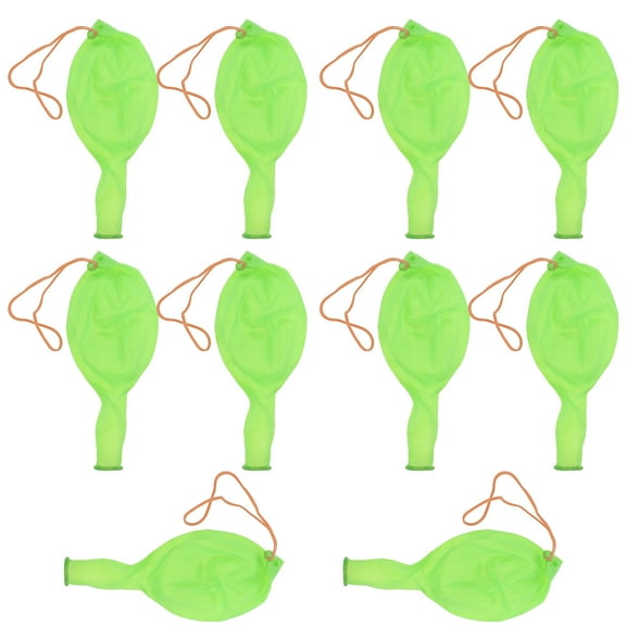 OHOIOLLA 10Pcs Green Latex Round Punching Balloons for Kids Birthday Party Celebration 8.7x3.1x0.04in