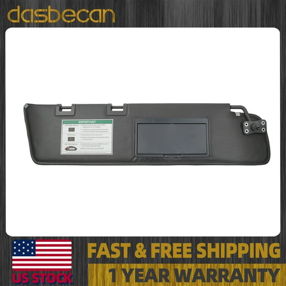 Dasbecan Right Passenger Side Gray Sun Visor w/o Wire for Freightliner Cascadia 2007-2017