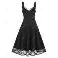 thumbnail image 2 of Vestido Talla Extra Panel Encaje Transparente Sin Mangas Rosegal Vestidos casuales de talla grande, 2 of 5