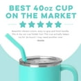 thumbnail image 5 of Swig Life 40oz Mega Mug | Insulated Stainless Steel Tumbler with Handle | Aqua, 5 of 8