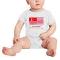 thumbnail image 2 of Proud to Be Turkish American Flag Baby Romper Bodysuit For Boy Girl (White, 12-18 Months), 2 of 5