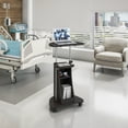 thumbnail image 2 of Techni Mobili Sit-to-Stand Rolling Adjustable Height Laptop Cart With Storage, Graphite, RTA-B002-GPH06, 2 of 9