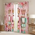 thumbnail image 2 of Manfei Pink Nutcracker Curtains Pack of 2 (42x84 Each) for Girls, Merry Christmas Curtains Blackout, Cute Gingerbread Floral Living Room Curtains, Luxury Bedroom Decor, 2 of 6