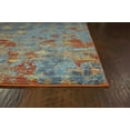 thumbnail image 4 of HomeRoots 350521 9 ft. 10 in. x 13 ft. 2 in. Polypropylene Blue & Coral Area Rug, 4 of 4