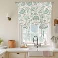 thumbnail image 2 of Tie Up Curtains for Windows Green Pastoral Flowers Valance Adjustable Balloon Curtain Farmhouse Floral Tie Up Shades for Kitchen Living Room Bedroom Privacy Curtain Drape 34x45 Inch, 2 of 9