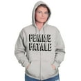thumbnail image 5 of Femme Fatale Girly Rude Sassy Cute Zip Hoodie Sweatshirt Women Brisco Brands L, 5 of 6
