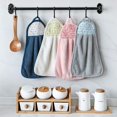 thumbnail image 5 of 4 Pack Flower Hanging Hand Dry Towel, Ultra Absorbent Soft Dish Wipe Cloth with Hanging Loop, 5 of 5