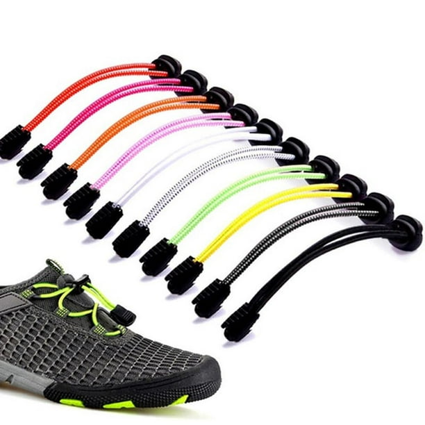 Cordones elásticos sin atar de fácil bloqueo para zapatillas