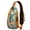 Hawaiian Botani, variant on Tropical Floral Sling Backpack, Lightweight Crossbody Daypack with Exotic Botanical Design, Ideal for Beach Travel, Summer Adventures, and Outdoor Activities