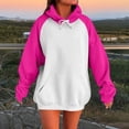 thumbnail image 3 of SYwaren Women's Color Block Sweatshirt Pullover Hoodie Long Sleeve Casual with Pockets Tops, 3 of 6