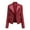 ZE Red, variant on Women Zipper Casual Leather Soft Motorcycle Leather Short Jacket Coat