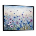 thumbnail image 2 of Designart "Divine Cornflowers In Bloom III" Flower Field Floater Framed Canvas Art Print, 2 of 5