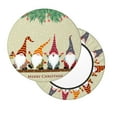 thumbnail image 2 of Fotbe Christmas Card With Gnomes Stool Covers Round,Waterproof Round Bar Stool Covers Bar Chair Covers Washable Stool Cushion Slipcover for 12-14 Inch Chair-13 inch, 2 of 7