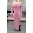 thumbnail image 4 of Aellinatey Women's Long Sleeve Off The Shoulder Bodycon Dress Elegant Maxi Dress Cocktail Prom Dresses, 4 of 7