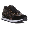 thumbnail image 1 of Guess Agos Women's 4G Logo Lace Up Sneakers In Brown Black Size 9.5, 1 of 6