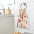 thumbnail image 3 of Yayeee 2 Pack Hand Towels for Bathroom 100% Cotton 16" x 28" Soft Absorbent Kitchen Towel, Blue Starfish, 3 of 7