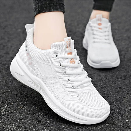 

NEGJ Fashion Autumn Women Solid Color Lace Up Thick Sole Comfortable Casual Style