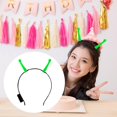 thumbnail image 5 of Diadema con luz extraterrestre, diadema LED bonita y brillante, novedad, diadema con antena marciana para accesorios de fiesta, Cosplay, adultos y, 5 of 5