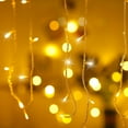 thumbnail image 3 of 15ft Icicle Curtain Style LED Christmas String Light Indoor & Outdoor Use (Warm White), 3 of 7