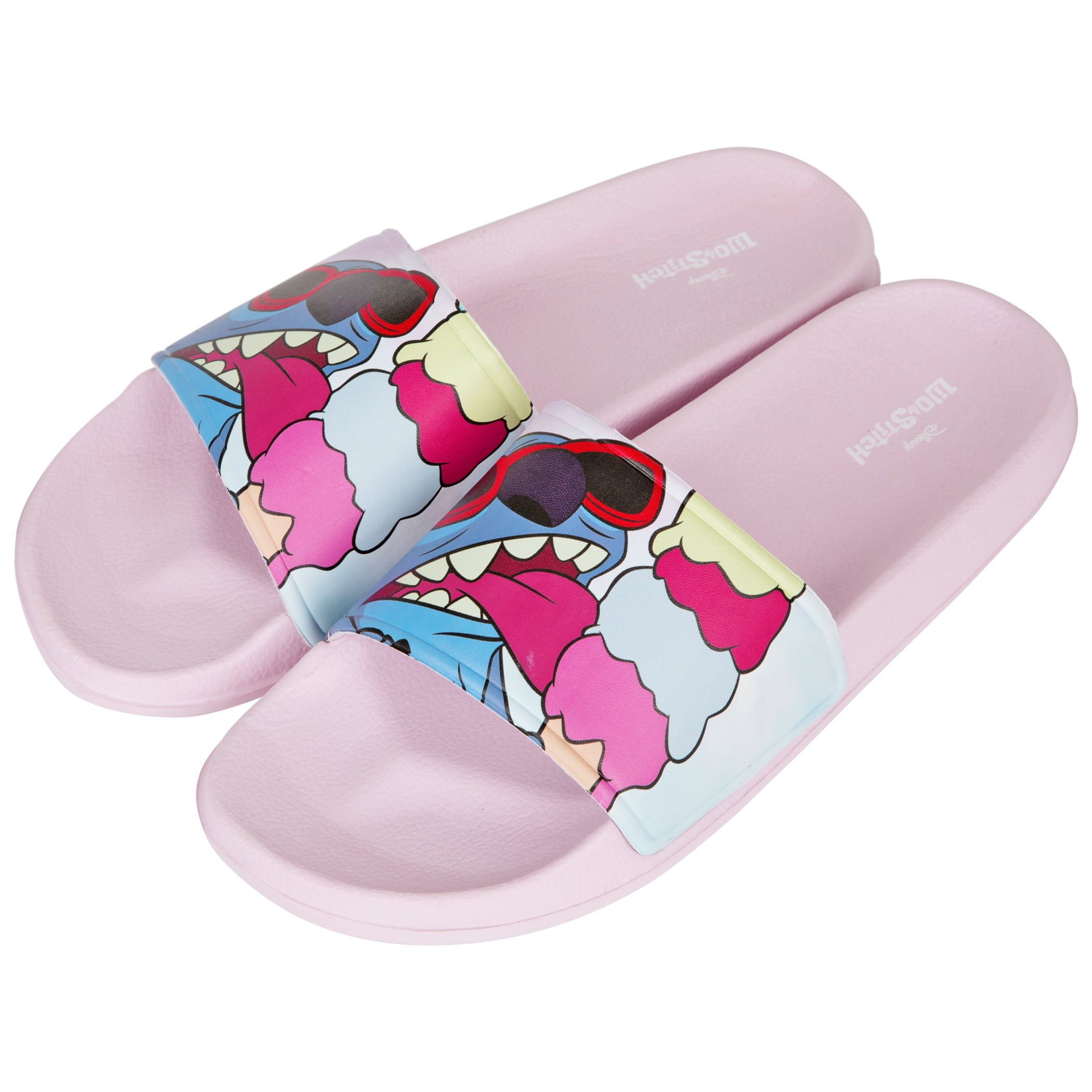 【COLOR iN ID】Square Stitch Flip Flops Lilo & Stitch 853998-size11 Disney Summer Treat Womens Flip