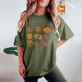 thumbnail image 5 of LEBONYARD Womens Summer Clothes,Women's Fashion Summer Round Neck Drop Sleeves Leisure Short Sleeve Fruit Printing Tops Army Green XL, 5 of 6