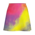 thumbnail image 4 of Tie Dye Skirt Woman Yellow Blue Elegant Mini Skirts Summer Korean Fashion High Waist Desi, 4 of 6