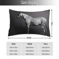thumbnail image 2 of Pofeuu Monochrome Leopard Horse Print Polyester Microfiber Plush Pillowcases, Super Soft and Cozy Pillow Case Covers with Envelop Closure（Pillow core not included）-20"x30", 2 of 6
