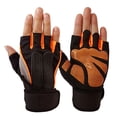 thumbnail image 2 of Outdoor Bodybuilding Sport Gym Gloves ,Wrist Wrap Weight Fitness Men Gloves ,Flexible and Comfortable, 2 of 3
